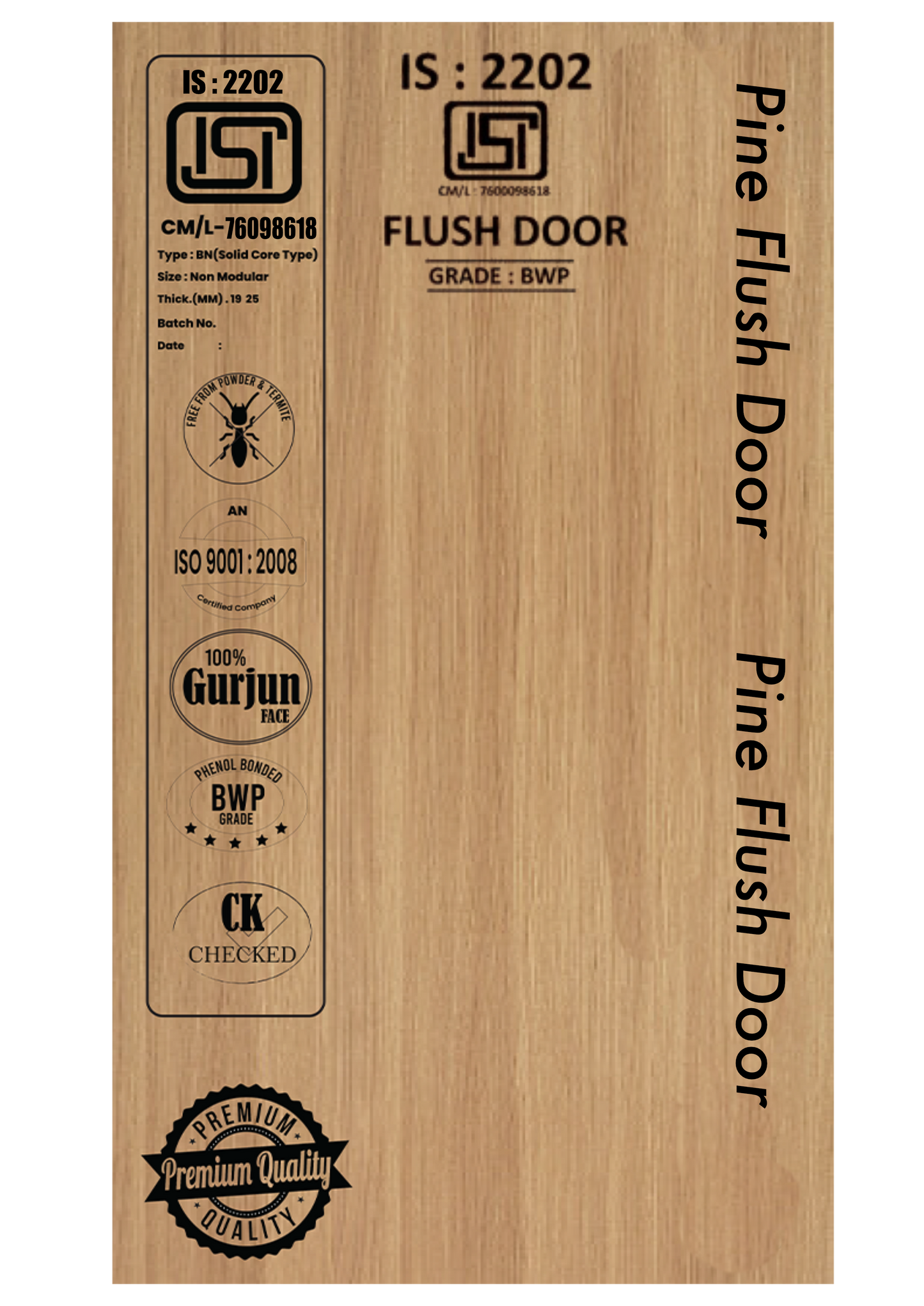Pine Flush Door